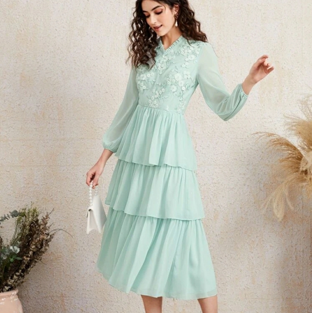 Shein Mint Green Midi Dress